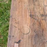 Small antique workbench in solid oak
