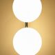 Double Space Age wall light in frosted white glass, France circa 1970.
