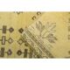 1970s Turkish Oushak Handmade Wool Cotton Yellow Runner 76x302