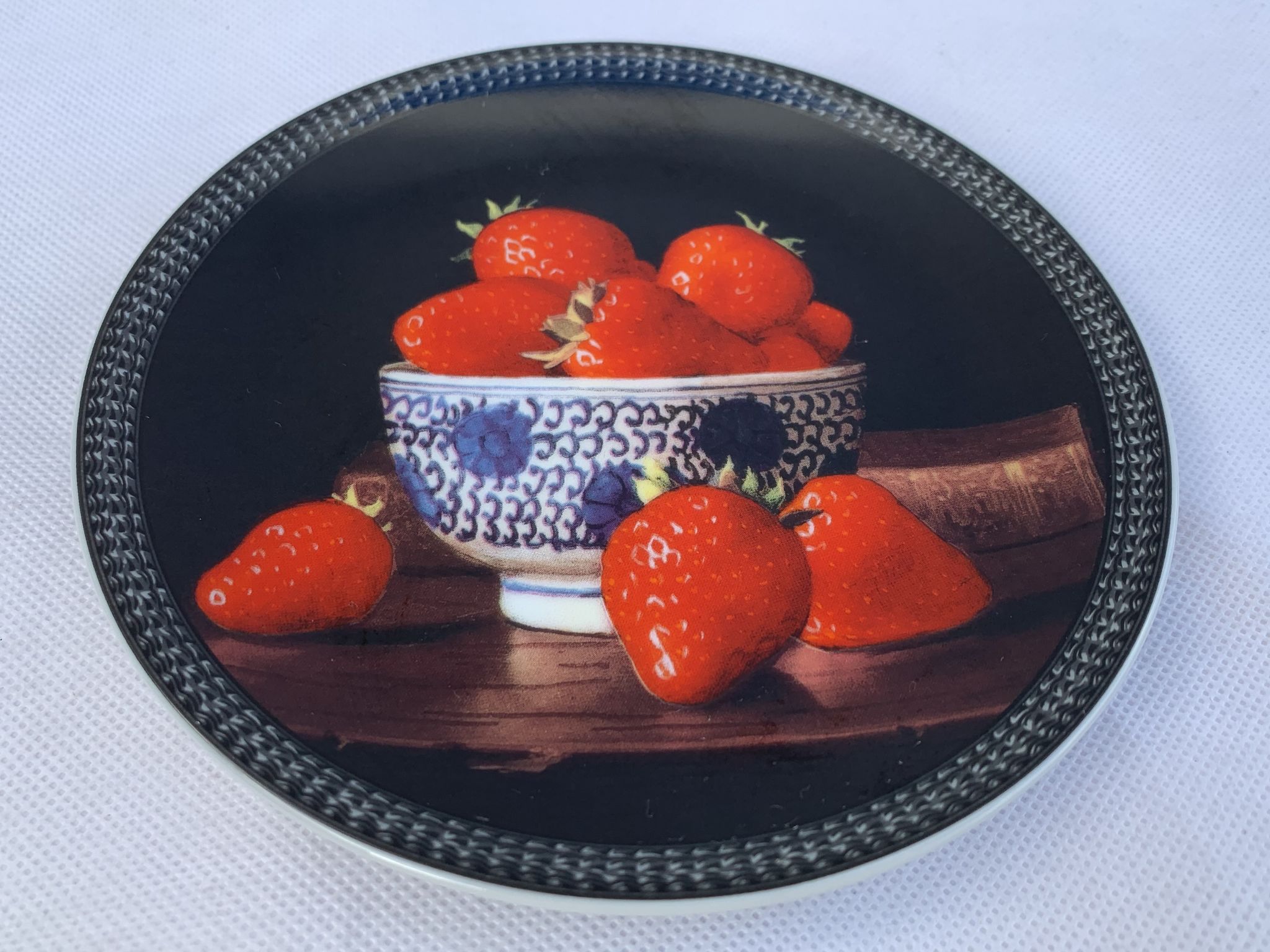 Jean-Claude Chauray strawberry plate for Bernardaud Limoges