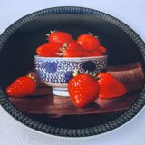 Jean-Claude Chauray strawberry plate for Bernardaud Limoges