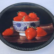 Jean-Claude Chauray strawberry plate for Bernardaud Limoges