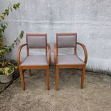 Pair of bridge armchairs