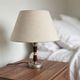 Vintage Bakelite & Brass Shell Table Lamp - Linen Shade - Years