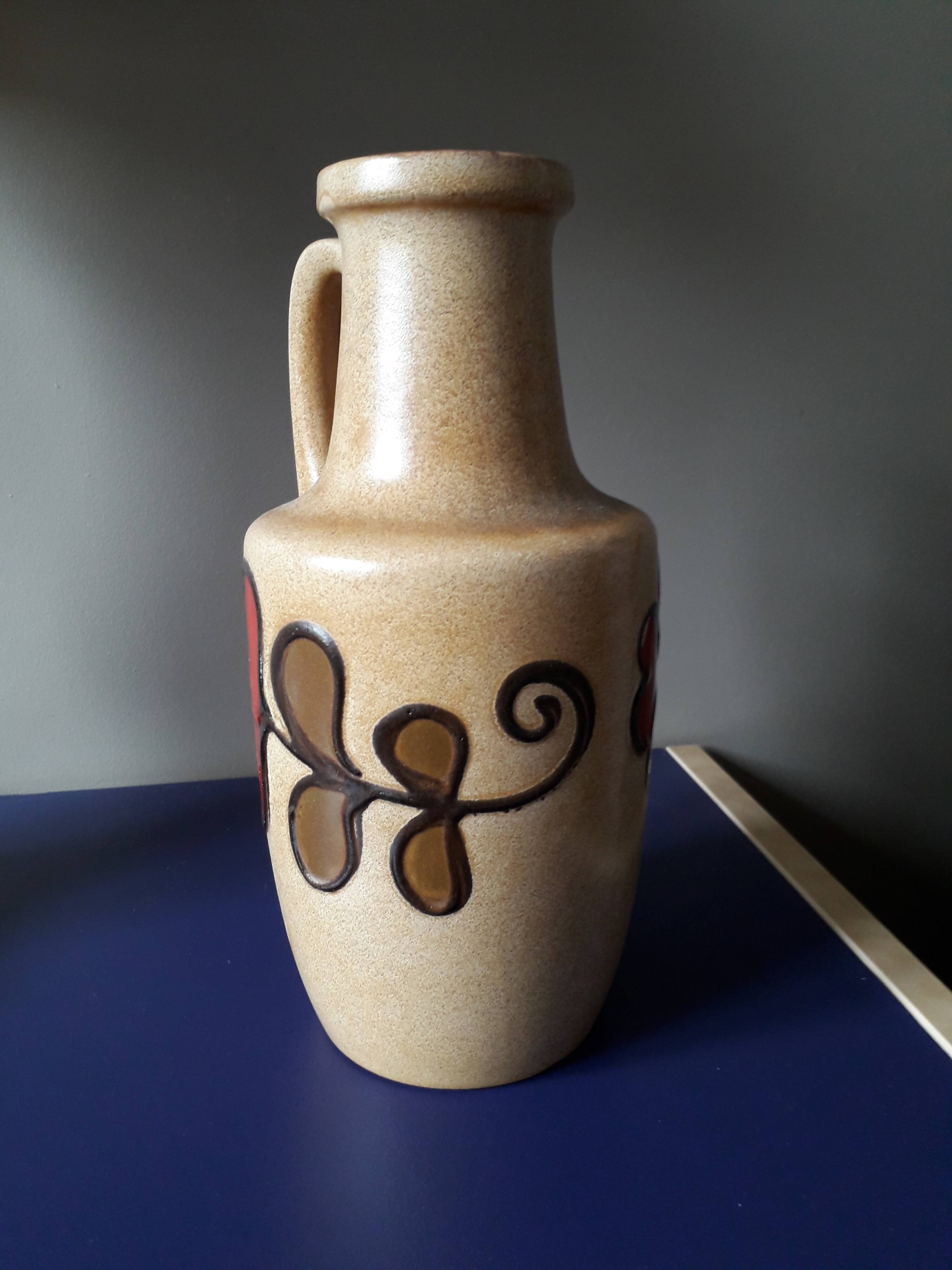 Vintage Germany vase with floral pattern