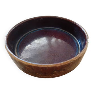 Exceptional enameled stoneware dish