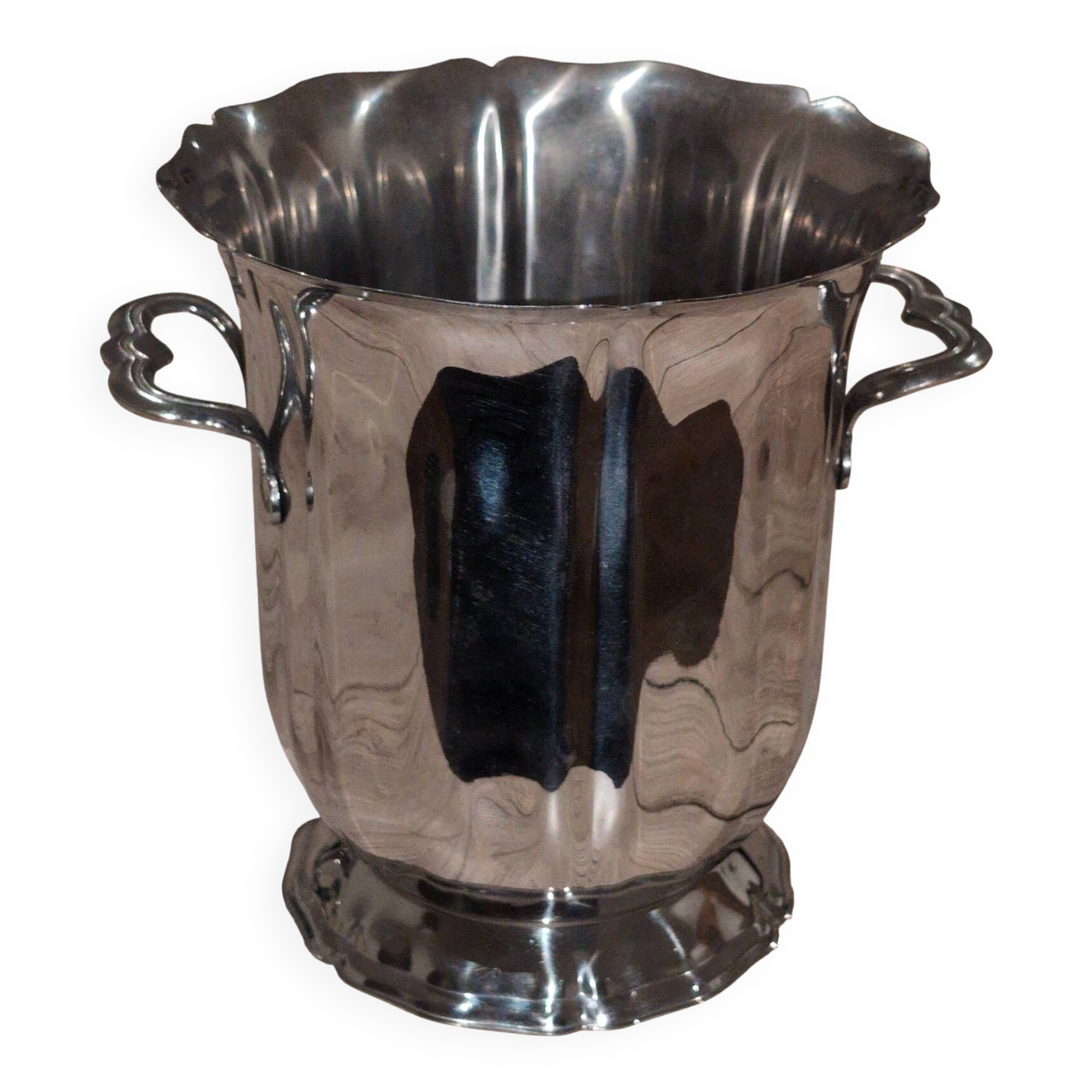 Vintage Guy Degrenne stainless steel champagne bucket and bottle cooler.