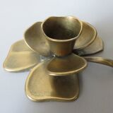 Flower candle "4-leaf clover" in 70s brass