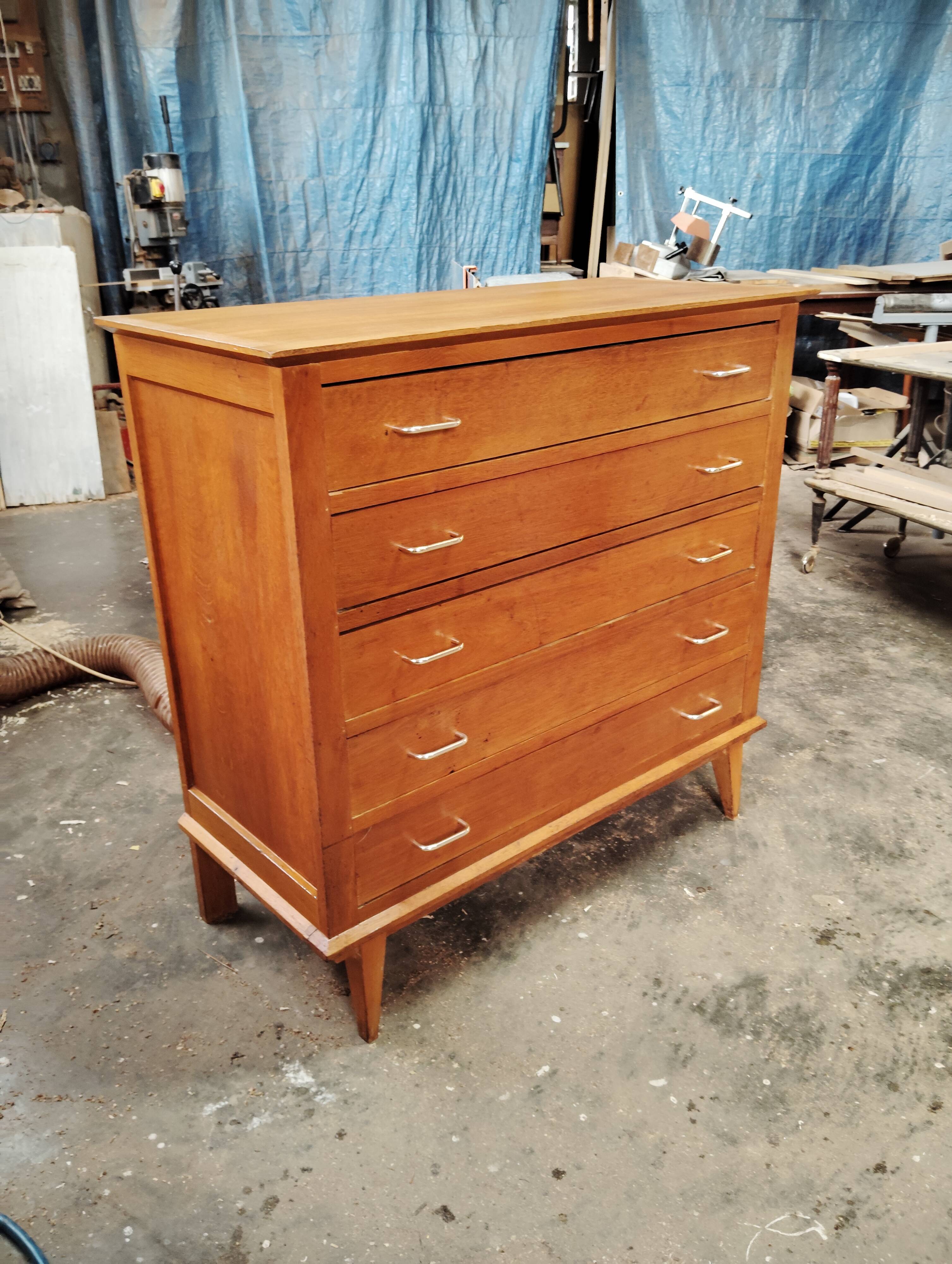 Commode vintage 50s pieds compas