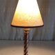 Table lamp in gold metal with clip-on shade - mid 20th century