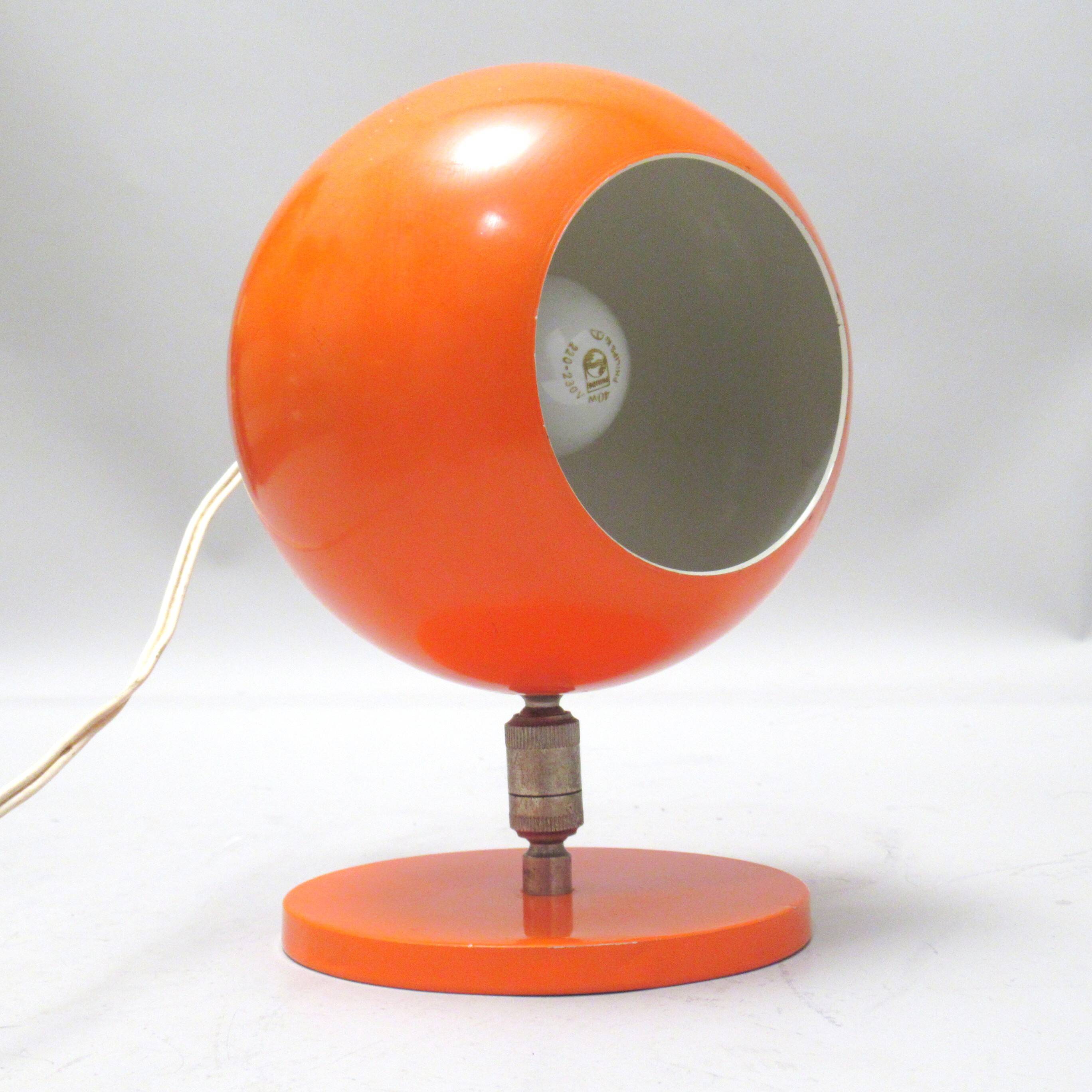 Orange ball lamp Koch & Lowi OMI 1970