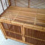 Vintage rattan bookcase
