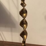 Twisted brass vintage candlestick