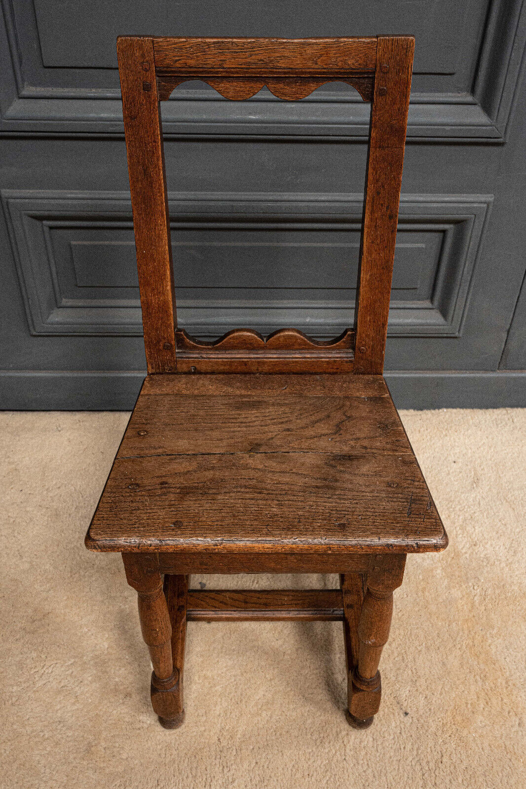 Pair of Lorraine chairs in oak late seventeenth early eighteenth