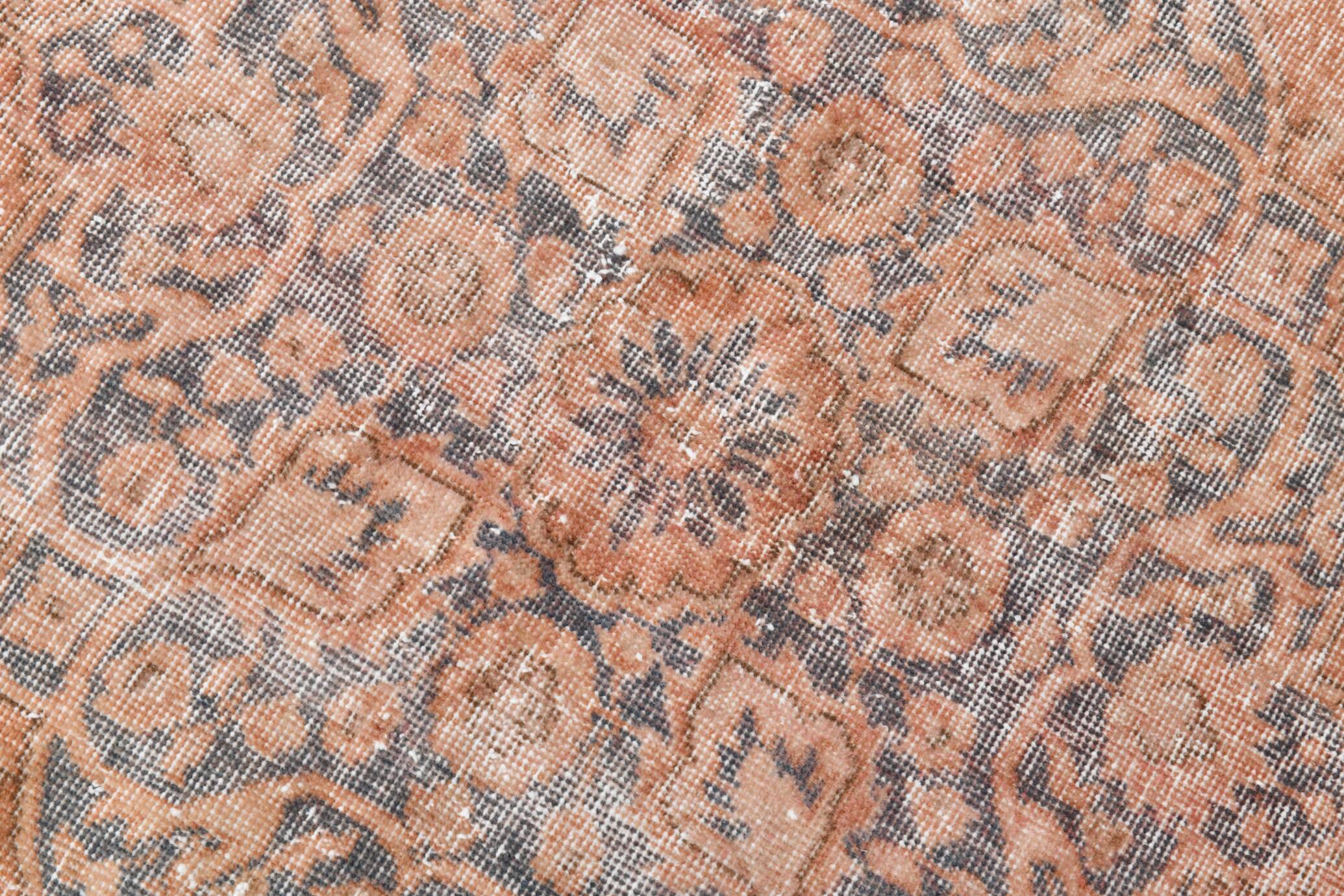 5'0 x 8'7 Ft Terracotta & Faded Blue Floral Vintage Persian Rug, 153x261 Cm