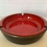 Koramic red and black ceramic empty pocket ashtray