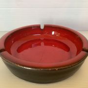 Koramic red and black ceramic empty pocket ashtray