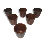 Set of 6 stoneware glass tumblers