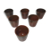 Lot de 6 gobelets verre en grès