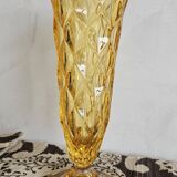 Art deco amber glass vase