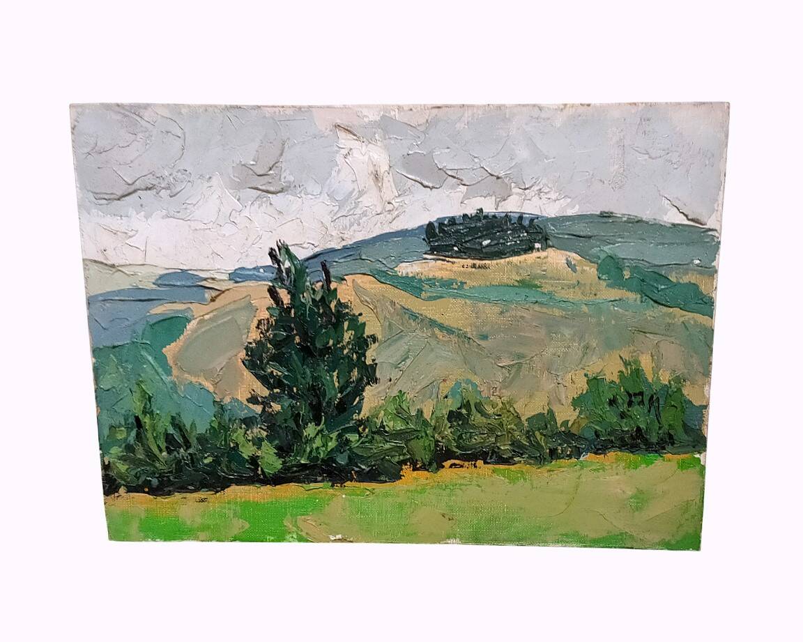 Tableau SCHWARZ (Marcel, 1914-1985) – HST - Paysage, montagne - 1950