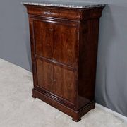 Small Secretary in Burl Mahogany Veneer, Restoration Period – Early 19th Century