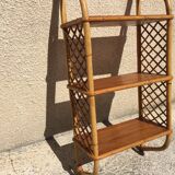 Vintage rattan shelf
