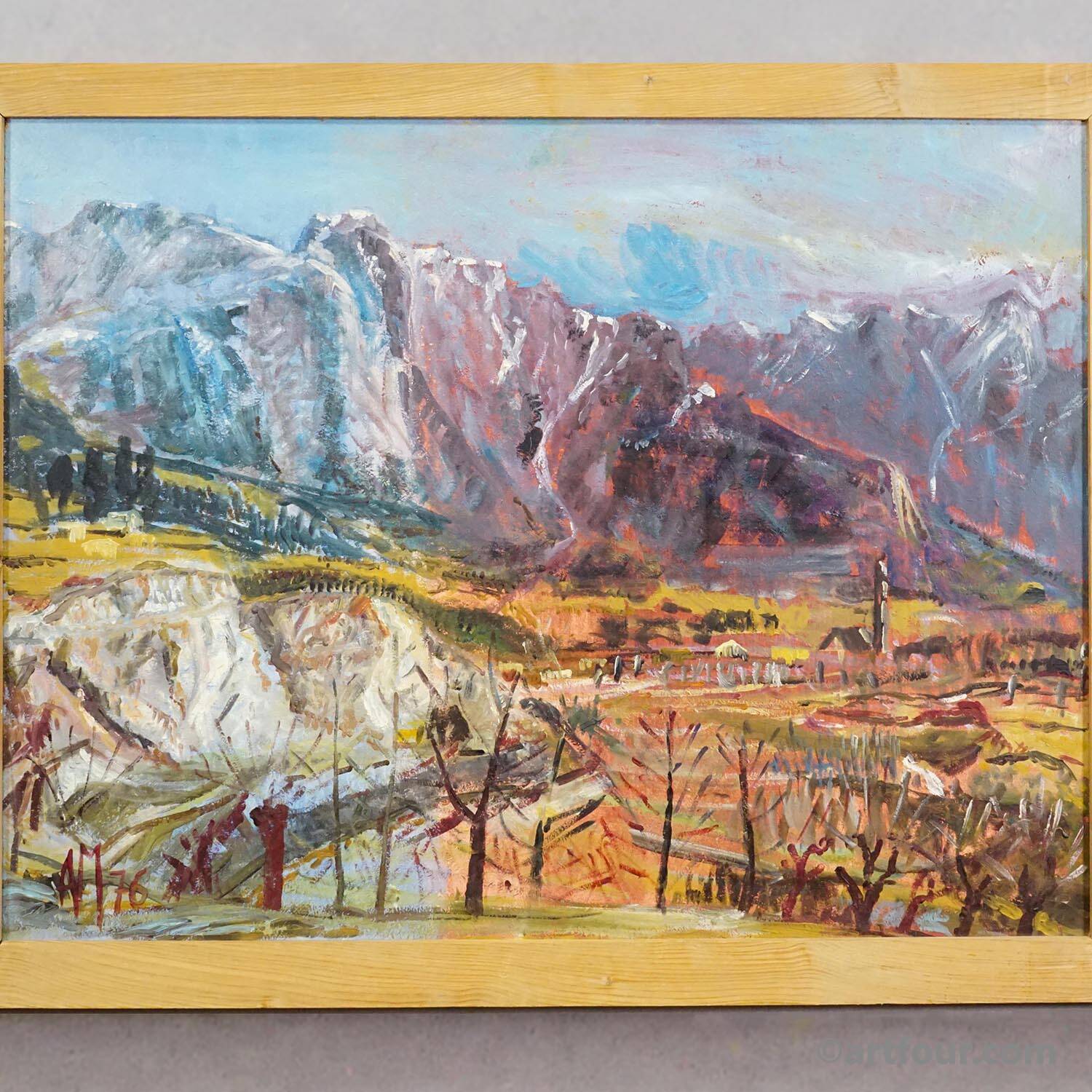 Oil painting by Alexander Michael – South Tyrol, 1976