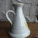 Signed candle holder in glazed ceramic