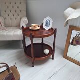 Coffee table / Side table / Round wooden end table