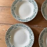 Set of eight Moulin des loups soup plates