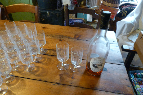 Set of 22 crystal glasses