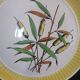 Large ceramic cake dish gien flower decoration jonc vintage 1960