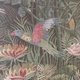 Jacquard forest wall tapestry Douanier Rousseau 1960 France