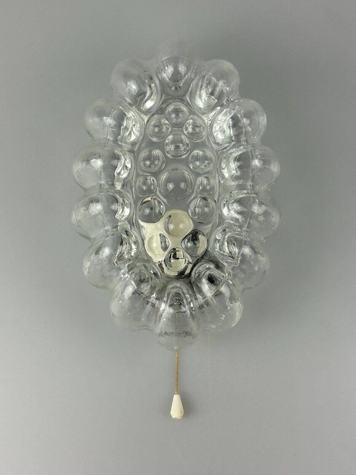 60s 70s wall lamp made of glass & metal bubble wall sconce space age design