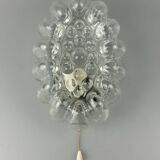60s 70s wall lamp made of glass & metal bubble wall sconce space age design