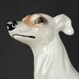 Large ceramic sculpture of a Bassano dog, 1980s.