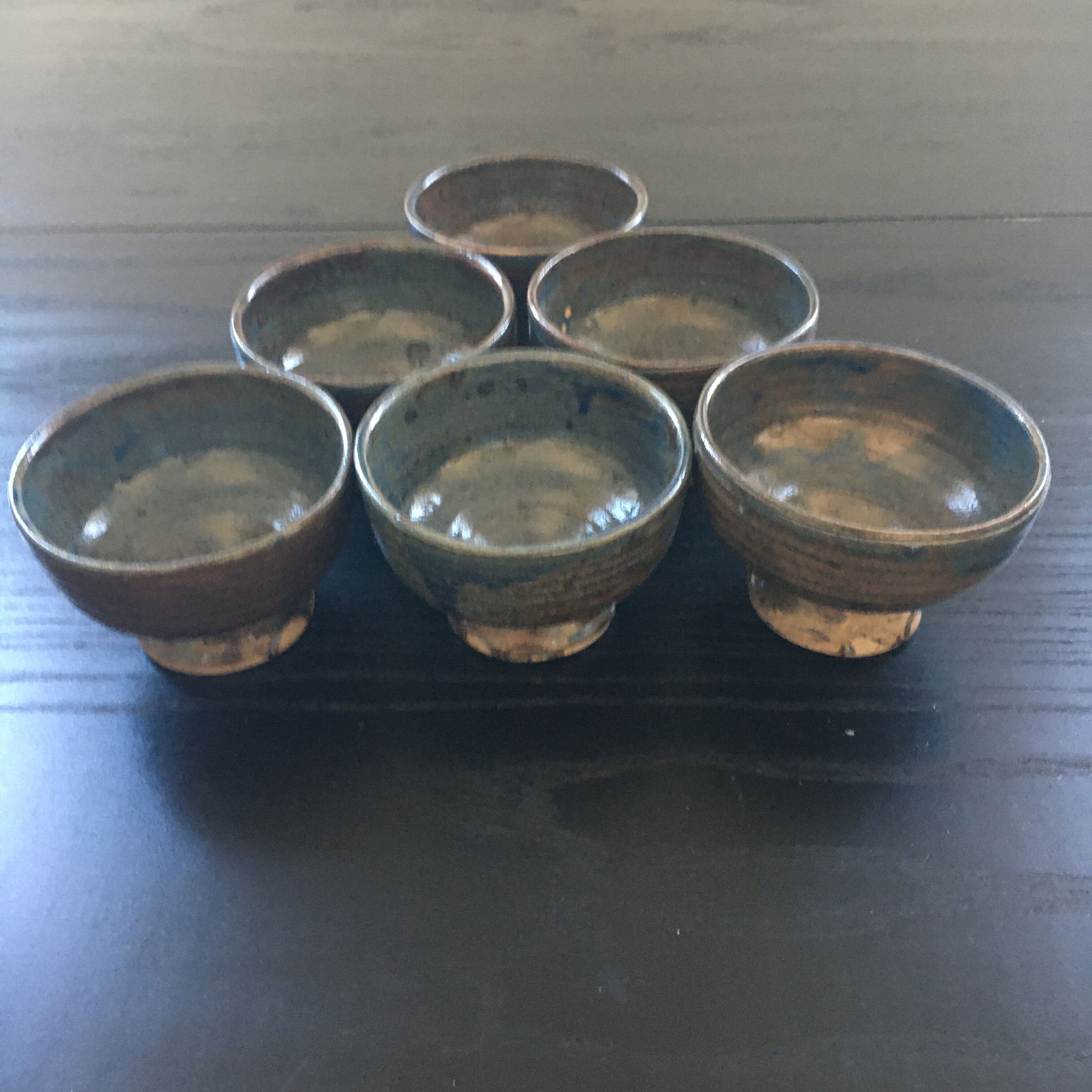 Set of 6 bowls in stoneware