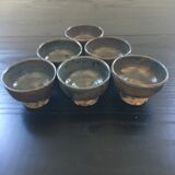 Set of 6 bowls in stoneware
