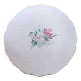Antique rare large serving platter from L'Amandinoise with Iris decor D29, vintage France