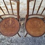 6 mismatched bistro chairs