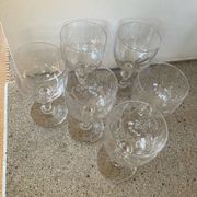 Set of 6 large Baccarat crystal wine glasses, balloon model