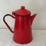 Vintage 1950 red enamelled sheet metal