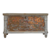 Antique solid wood storage trunk (circa 1890)