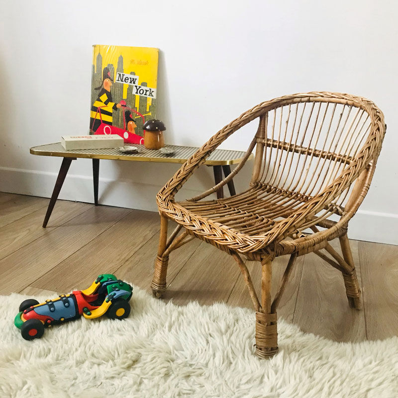 Fauteuil enfant osier
