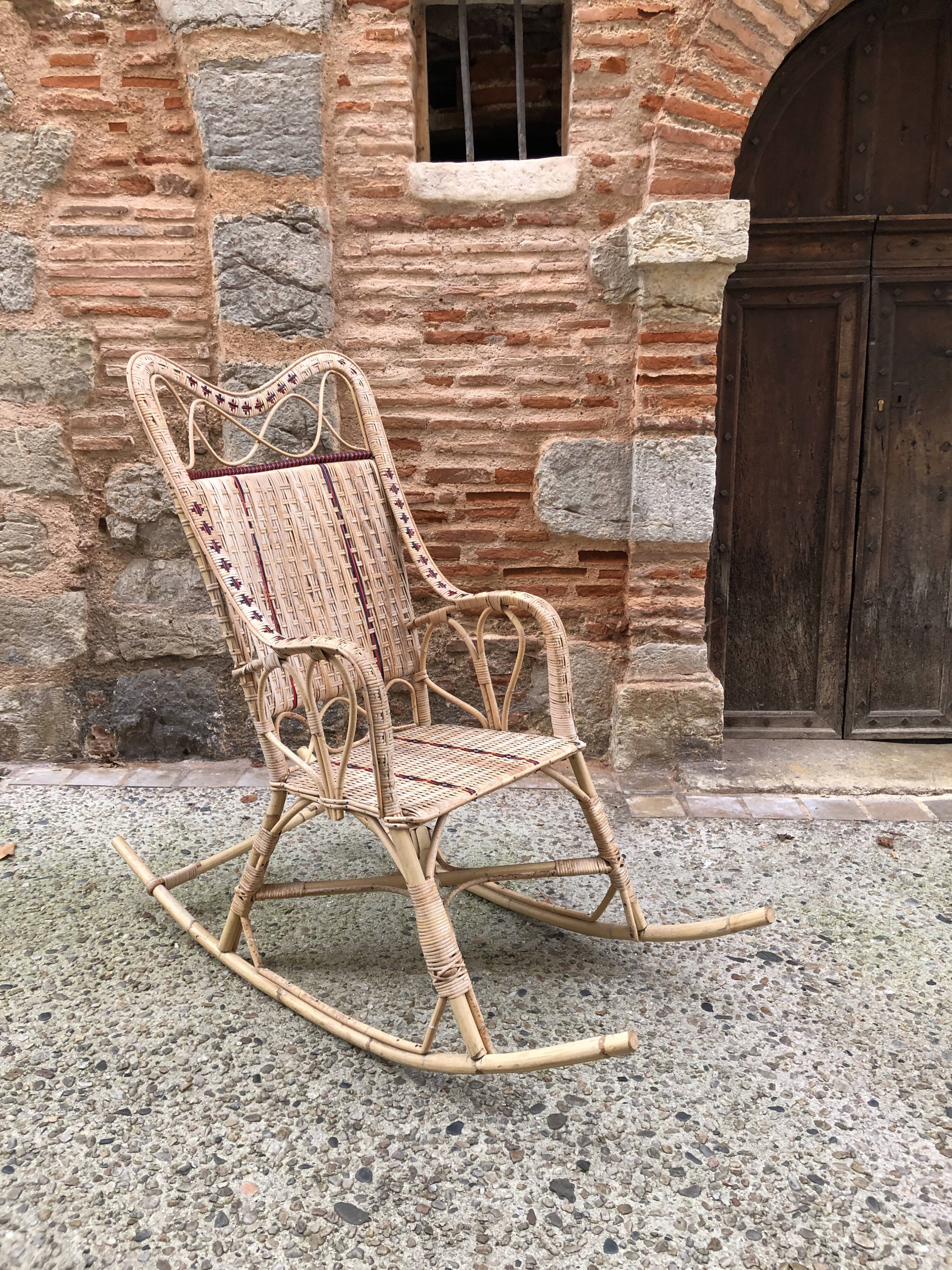 Rattan rocking chair