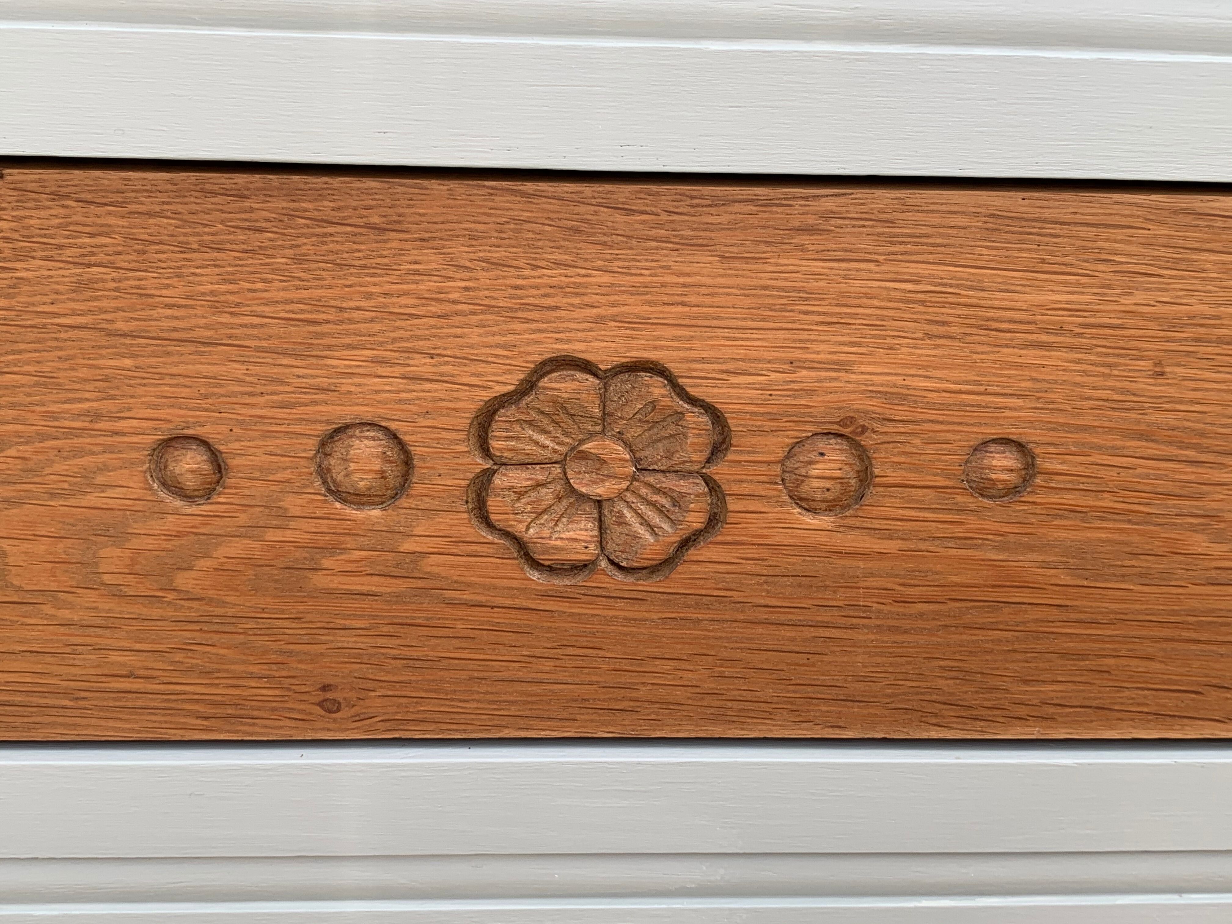 40's grey green art deco chest of drawers