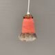 Small, beautiful hanging lamp in Art Deco style with brass top.