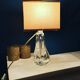 Glass lamp foot