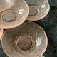 5 coupelles Art Déco roses en verre anciennes